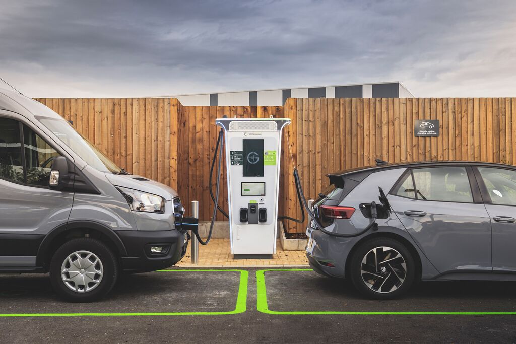 Two EVs on charge