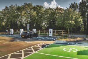 GRIDSERVE EV charging station at Dobbies Garden Centres