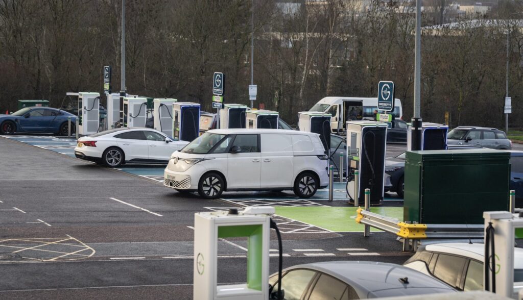 GRIDSERVE 400kW charger at Moto Exeter